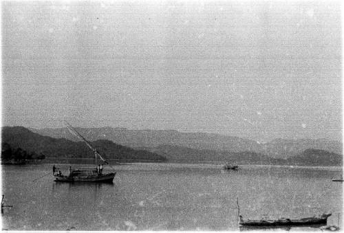 View of a landscape with boats