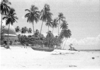 View of a mosque on the beachfront 