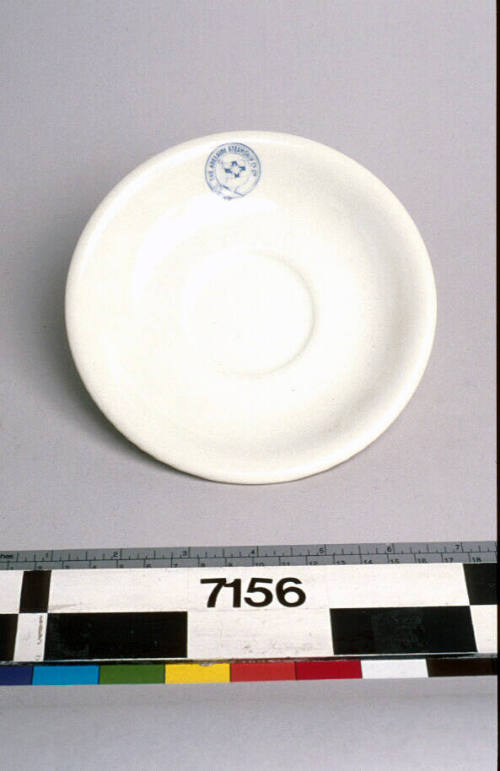 White saucer from Adelaide Steamship Company. 

