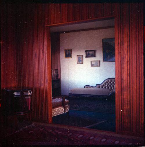 View of a sitting room in Oskar Speck's house at Killcare 