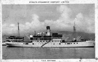 Postcard collected by Oskar Speck of TSS MATANG