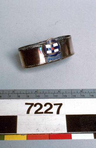 Souvenir MV MOONTA, Adelaide Steamship Company, napkin ring.