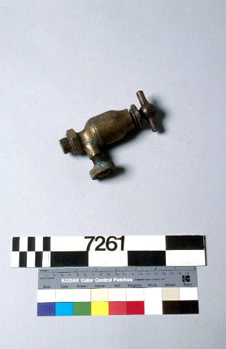 Brass air valve from SS MOBIL AUSTRALIS, Mobil Oil, Australia.