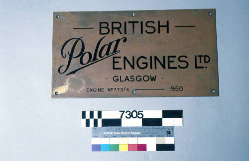 British Polar Engines Ltd, Glasgow, Engine No 773/4.  1950