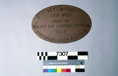 MT WYBIA, Ship No. 35, built by Adelaide Ship Construction Pty Ltd, 1967, Birkenhead, South Australia





