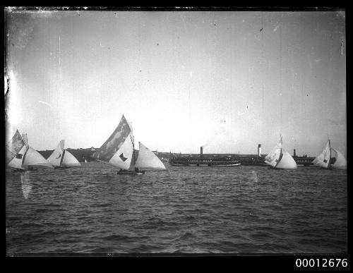 18-footers and ferries on Sydney Harbour