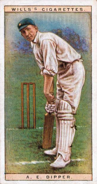 Cricket season 1928-1929. Cricketer A.E. Dipper