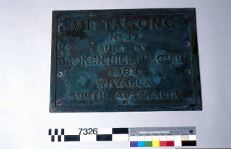 MITTAGONG, No. 37, built by Broken Hill Pty. Coy. Ltd. 1963.  Whyalla, South Australia