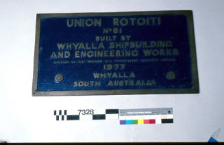 UNION ROTOITI, No. 61, Whyalla Shipbuilding and Engineering Works, Division of Broken Hill Proprietary Company Limited, 1977, Wyalla, South Australia