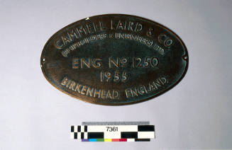 Cammel Laird & Co. (Shipbuilders & Engineers) Ltd, Eng. No. 1250, 1955, Birkenhead, England