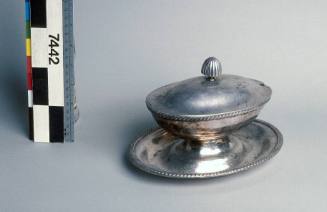 Metal gravy boat  and lid from the United States Navy