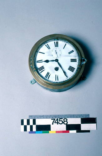 Ship's clock with brass casing from MV RIP