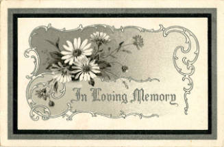 Front of memoriam card  for Thomas Martin Gilbert