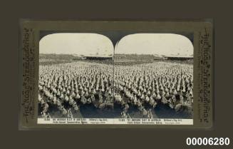 American fleet in Australia, children demonstrating a flag drill