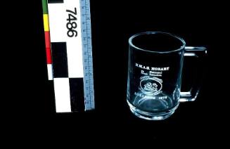Souvenir beer mug from HMAS HOBART
