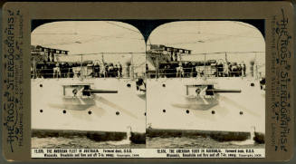 American fleet in Australia, forward deck on USS WISCONSIN