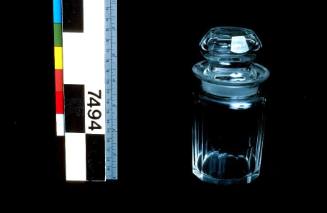 Glass jar and stopper from Mcilwraith McEacharn Ltd.