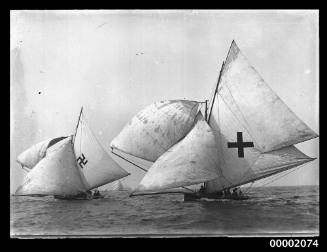 SWASTIKA and ADMIRAL II racing on Sydney Harbour