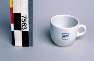 White glazed cup from SS IRON DUKE Broken Hill Proprietary Co Ltd BHP
