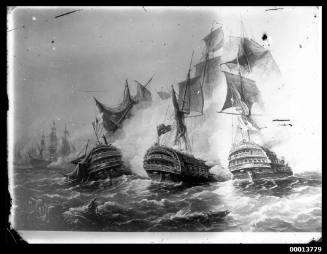 Battle of the First of June 1794 - HMS BRUNSWICK duelling the French ship VENGEUR