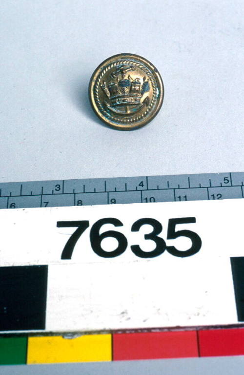 Uniform button from the Merchant Navy