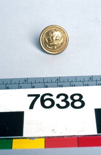 Uniform button from the Merchant Navy