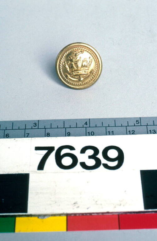 Uniform button from the Merchant Navy