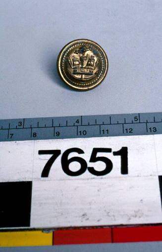 Uniform button from the Merchant Navy