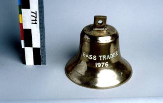 Brass bell inscribed BASS TRADER 1976