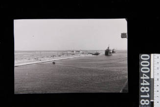 Convoy of ships in the Suez Canal