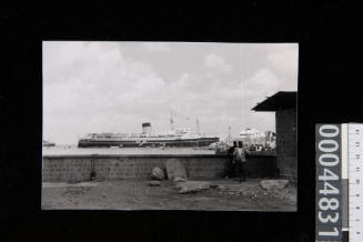 Migrant ship NEW AUSTRALIA moored in Aden Harbour, Yemen