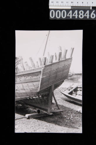 Dhow under construction at Ma'alla in Aden, Yemen