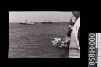 Ships moored in Aden Harbour, Yemen