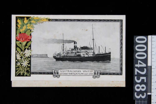 Australasian United Steam Navigation Co Ltd, TSS ORUNGAL, dinner menu 1931