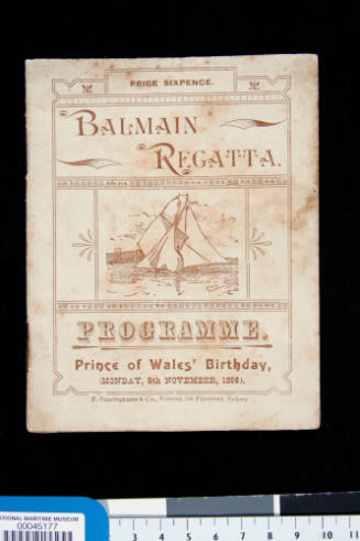 Balmain Regatta 9 November 1896