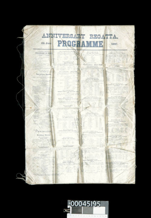 Anniversary Regatta Programme 1897