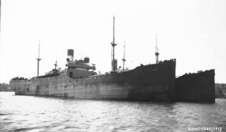 Two cargo ships at anchor including SS EAGLE