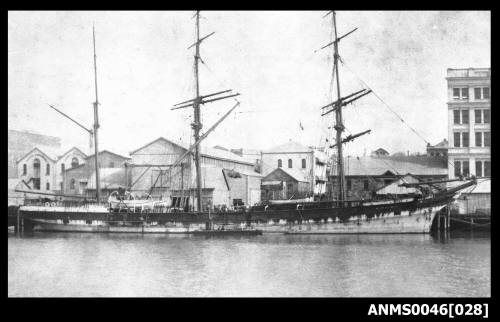 Three-masted barque SCOTTISH WIZARD at wharf