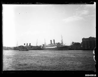 RMS NARKUNDA and RMS ORVIETO at Circular Quay Friday 10 August 1923