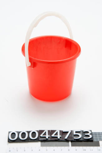 Toy bucket prop used by Lois Carrington