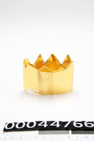 Paper crown prop used by Lois Carrington