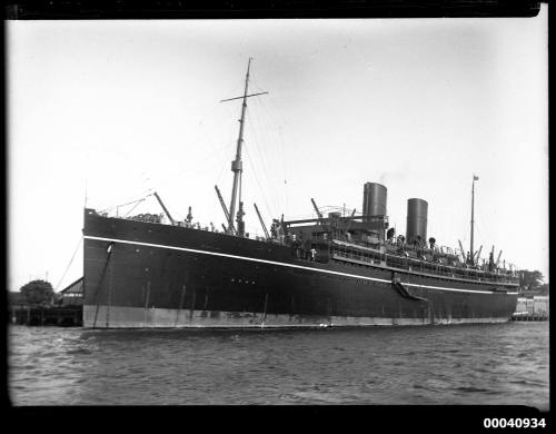 P&O RMS MALOJA at the P&O Wharf on Saturday afternoon 1 March 1924