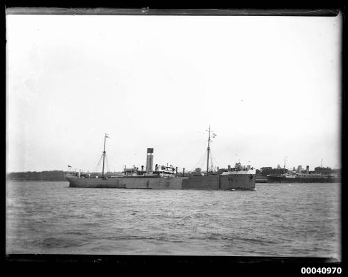 Ellerman's Hall Line SS STANLEY HALL crossing Circular Quay