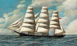 The clipper YOUNG AMERICA under full sail