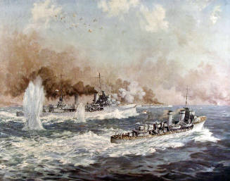 HMAS SYDNEY and BARTOLOMEO COLLEONI in the Battle of Cape Spada
