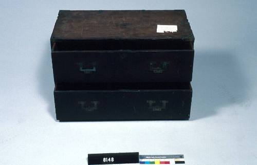 Lower section of a wooden travelling trunk