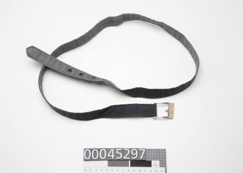 Grey fabric belt