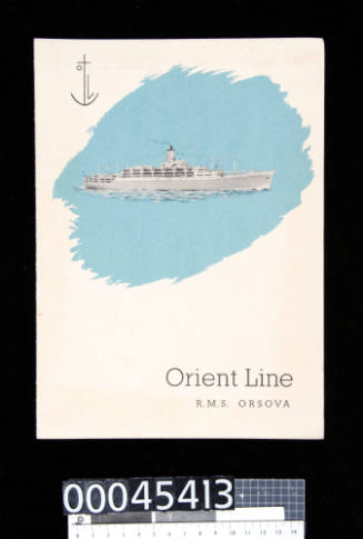 RMS ORSOVA Orient Line Menu
