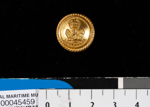 Button from Royal Australian Naval uniforms of Commander Robert James Varley