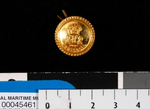 Button from Royal Australian Naval uniforms of Commander Robert James Varley